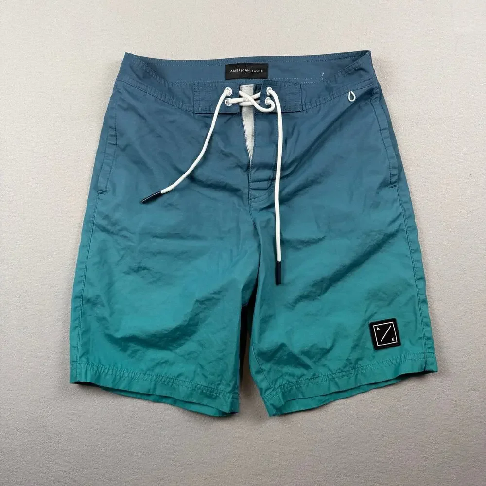 American Eagle Ombre Board Shorts Swim Trunks XS
